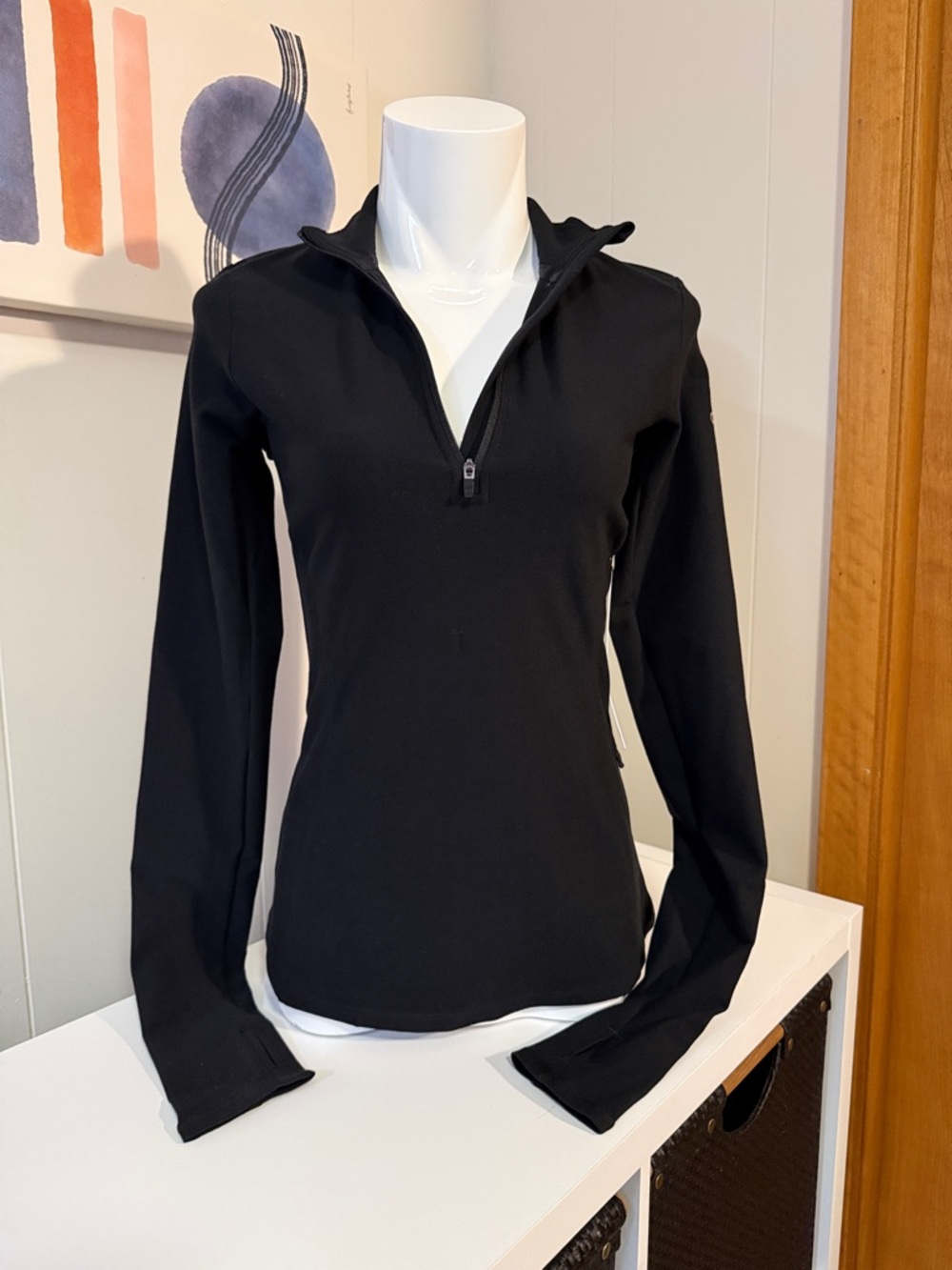 Alo Yoga Alosoft 1/2 Zip Rapid Pullover Black XXS NWT Athleisure